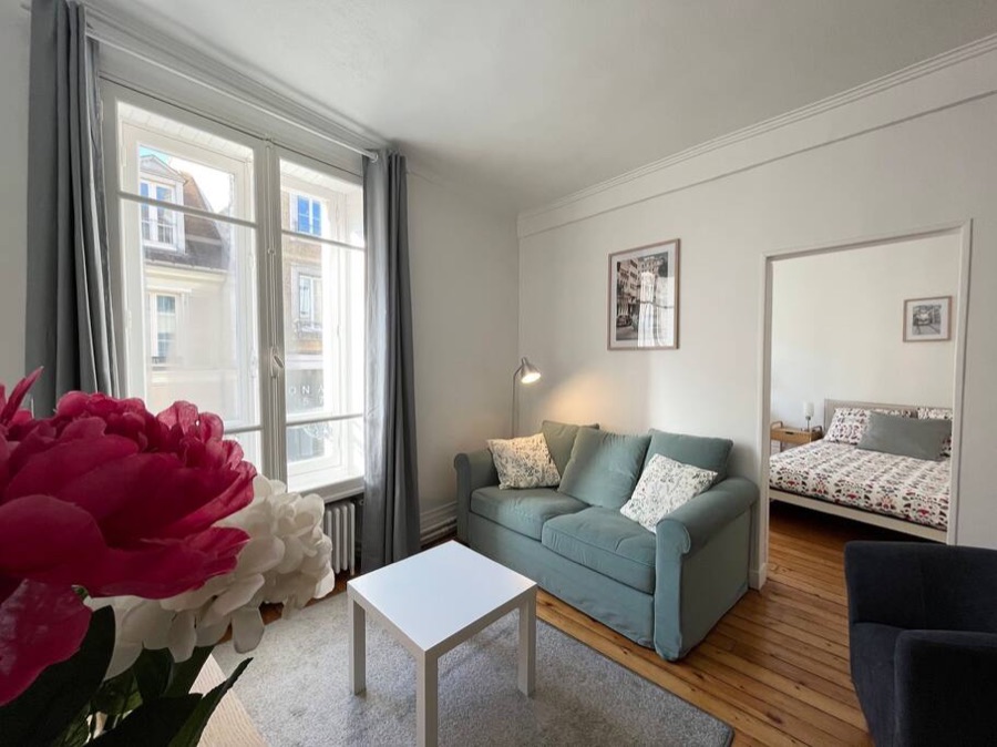 La pause allongée – Hypercentre, logement accompagné par Sweeps à Fontainebleau