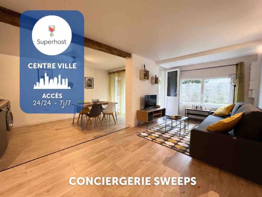 Le Morétain – jardin, 400 m de la gare, logement accompagné par Sweeps à Moret-sur-Loing